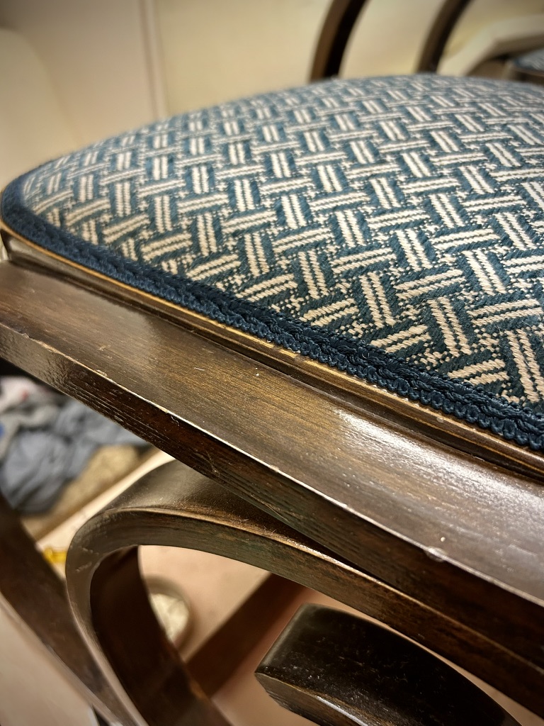 détail tissu rocking-chair chair